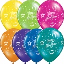 Baloane latex 11" inscriptionate Happy New Year, Qualatex 60136