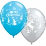 Baloane latex 11"/28 cm Merry Christmas, Q 68955