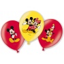 Baloane latex 28cm inscriptionate Mickey Mouse, Amscan 999240, Set 6 buc