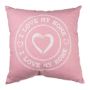 Perna decorativa I love my home - roz, 40 x 40 cm, Radar 190241