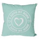 Perna decorativa I love my home - turcoaz, 40 x 40 cm, Radar 190244