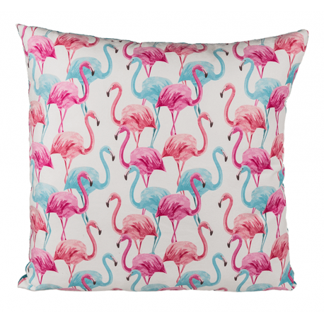 Perna decorativa cu pasari Flamingo, 40 x 40 cm, Radar 190240