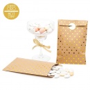 Pungute party cu buline aurii sidef - 13 x 20 cm, Radar 41302, Set 8 buc