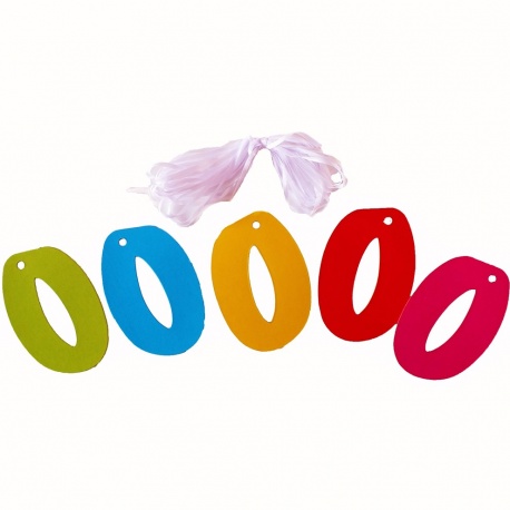 Ornamente cifre aniversare de agatat - 12 cm, Radar 51099, Set 10 buc