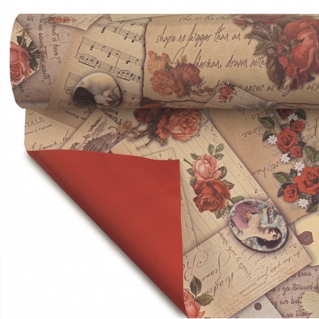 Coala 2 fete pentru ambalat  modele speciale - roz /rosu 1m, Radar 848PMKL2RO