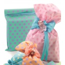 Punga cadou buline - roz/ rosu, Radar 856PCCK4NRO, 25 x 40 cm