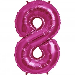 Balon folie mare cifra 8 rosu - 86cm, Northstar Balloons 00122