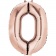 Balon Folie Mare Cifra 0 Rose Gold - 66 x 88cm, Amscan 36190