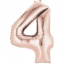 Balon Folie Mare Cifra 4 Rose Gold - 91 cm, Amscan 36215