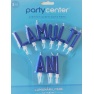 Lumanari bleu pentru tort "La multi ani!", Radar LMABLEU, set 10 bucati