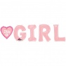 Pachet baloane It's A Girl, Amscan 30955, set 5 bucati