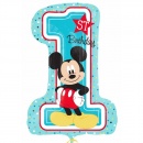 Balon Folie Figurina Figurina Mickey Mouse 1st Birthday - 71x48 cm, Amscan 34343, 1 buc