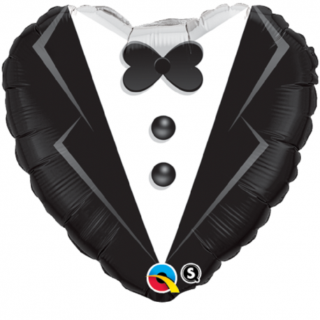 Balon Folie 45 cm Wedding Tuxedo, Qualatex 15784