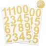 Cifre adezive 0-9 cu sclipici auriu, Radar 50111, set 34 bucati