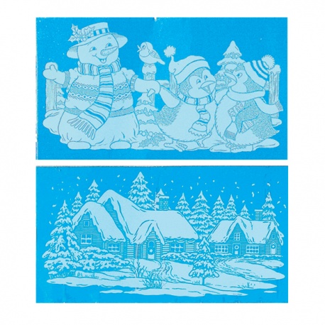 Autocolant specific Craciun pentru geam - 15 x 60 cm, Radar 45224, set 3 bucati