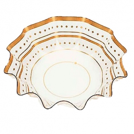 Bol ornamental transparent/auriu pentru petrecere - 16 x 4.5 cm, Radar 60765