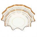 Bol ornamental transparent/auriu pentru petrecere - 16 x 4.5 cm, Radar 60765