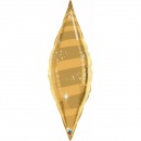 Balon Folie Auriu Metalizat Taper - 97 cm, Qualatex 15573, 1 buc
