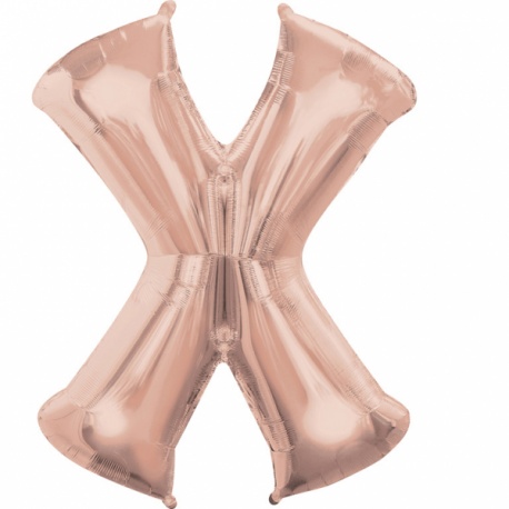 Balon Folie Mare Litera X Roz - 88 cum, Amscan 35448