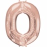 Balon Folie Mare Litera O Rose Gold - 66 x 83cm, Amscan 36578