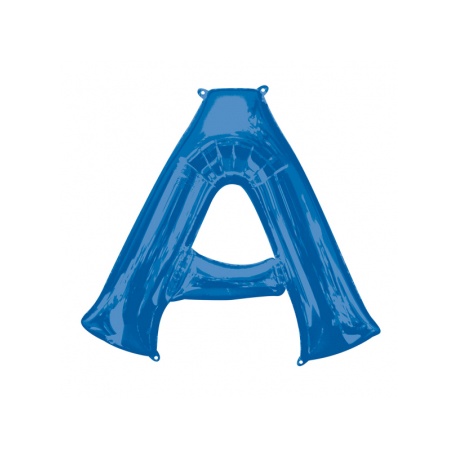 Balon Folie Mare Litera A Albastru - 93 x 86cm, Amscan 35401