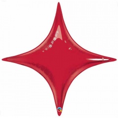 Balon Folie Rosu Metalizat Starpoint - 50 cm, Qualatex 31865