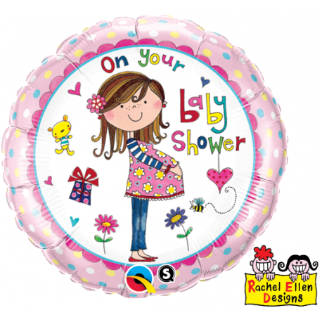 Folie 45 cm, On your baby shower, Qualatex 14970