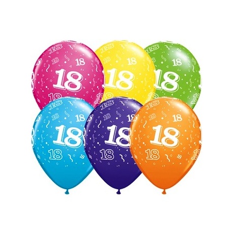 Baloane latex 11"/28cm inscriptionate 18, Qualatex 45375