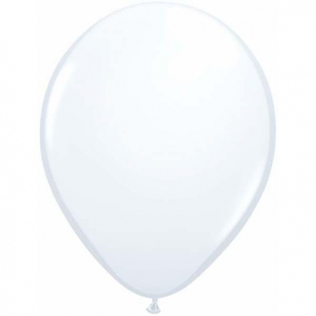Balon Latex, White 9" Qualatex 43712
