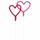 Scobitori decorative pentru briose cu inimioare, Lovely Moments, Amscan 552064, Set 5 buc