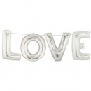 Pachet litere LOVE 41 cm argintiu, Anagram