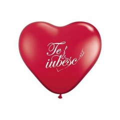 Baloane latex in forma de inima "Te iubesc" -  25 cm, Radar ACRI.TI