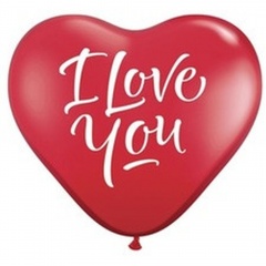 Baloane latex in forma de inima "I Love You" - 25 cm, Radar ACRI.LOV