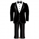 Balon Folie Figurina Tuxedo/ Costum Mire - 99 cm, Qualatex 57372