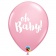 Baloane latex 11"/28 cm Pink - Oh Baby, Qualatex 58117
