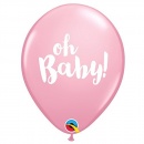 Baloane latex 11"/28cm Pink - Oh Baby, Qualatex 58117