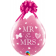 Baloane latex 18" inscriptionate MR & MRS Diamond Clear, Qualatex 45724