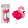 Scobitori decorative pentru briose, flamingo - H: ca. 18 cm, Radar 500171, 8buc/set
