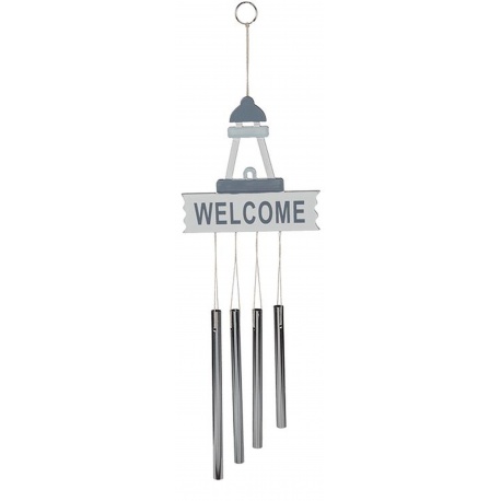 Clopotei de vant cu 4 tuburi - Welcome - H. 50 cm, Radar 830358, 2 modele