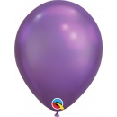 Baloane latex 11"/28 cm Purple - Chrome, Qualatex 58274