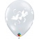 Baloane latex 11"/28 cm inscriptionate Love Doves, Diamond Clear, Qualatex 37074