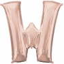 Balon Folie Mare Litera W Rose Gold - 71 x 83 cm, Amscan 36586