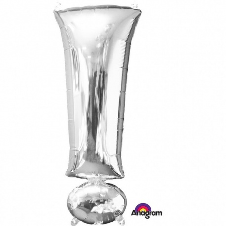 Balon Folie Mare Simbol ! Argintiu - 38 x 91 cm, Amscan 35688