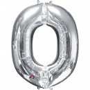 Balon Folie Mare Litera O Argintiu - 83 cm, Amscan 32975
