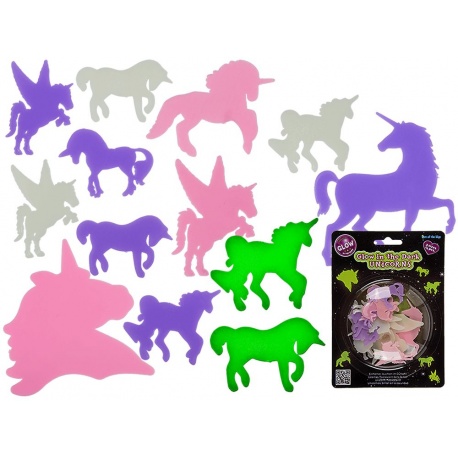 Unicorni decorativi fosforescenti - 2 marimi, Radar 90/1056, set 14/buc