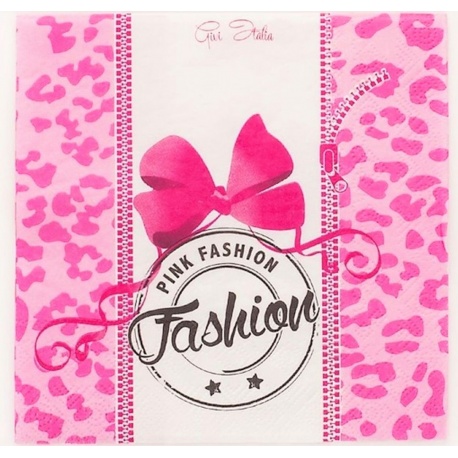 Servetele pentru petrecere Pink Fashion - 33x33 cm, 3 straturi, Radar 63624, set 10 bucati