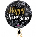 Balon Folie 45 cm " Happy New Year " Sparkle, Amscan 27249