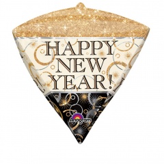 Balon folie diamondz Happy New Year - 38 x 43 cm, Amscan 29414