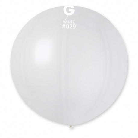 Balon Latex Jumbo 80 cm, White 29 Sidefat, Gemar GM220.29, set 5 buc