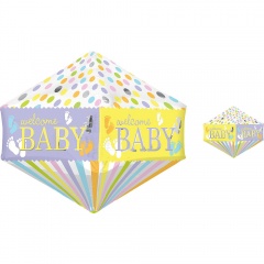 Balon Folie Anglez Welcome Baby - 43 x 53 cm, Amscan 32248